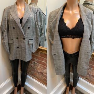 JOIE| oversized plaid blazer| 10